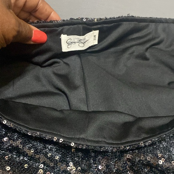NWT Jessica Simpson Plus Size Mid Rise Sequin Flare Pants - Picture 3 of 3